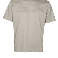 Lanvin Herren T-shirt Aus Leinen Mit Besticktem Logo von Lanvin