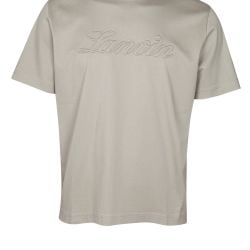 Lanvin Herren T-shirt Aus Leinen Mit Besticktem Logo von Lanvin