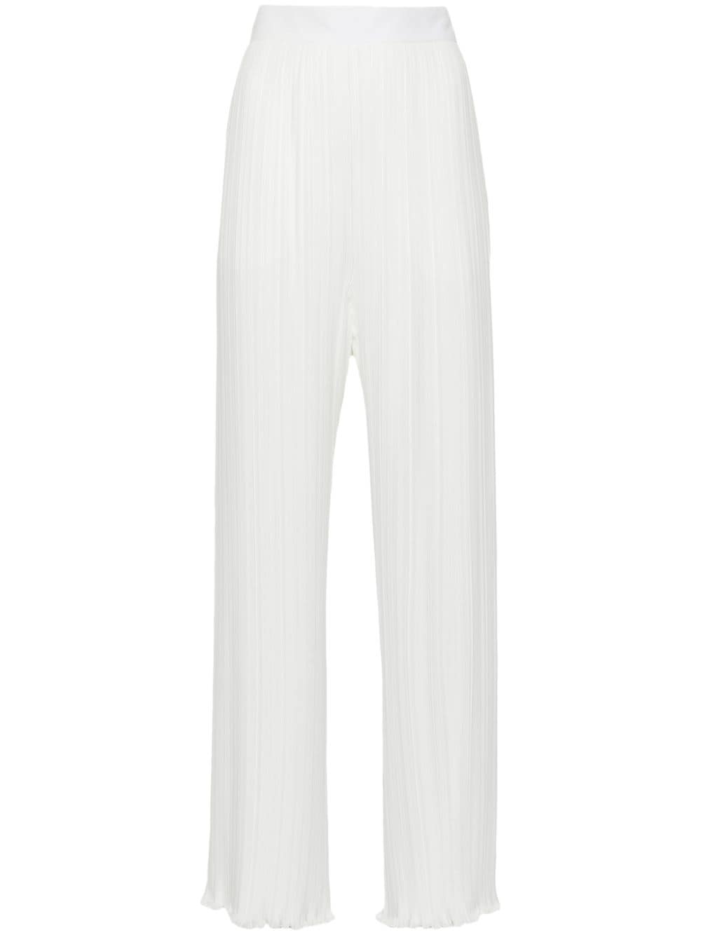 Lanvin Plissierte Straight-Leg-Hose - Weiß von Lanvin