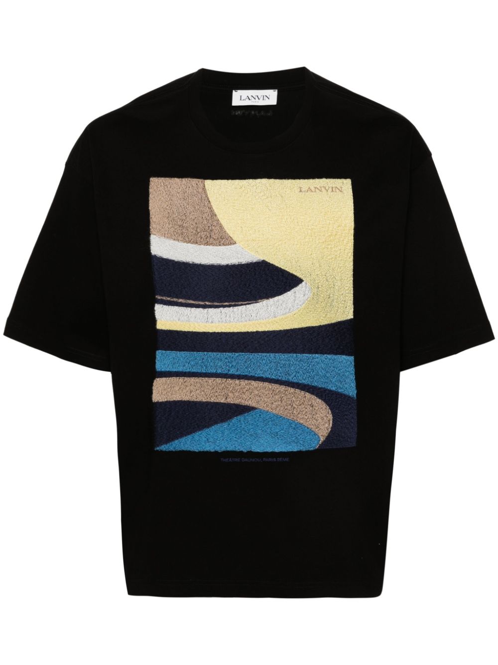 Lanvin T-Shirt mit Daunou-Stickerei - Schwarz von Lanvin