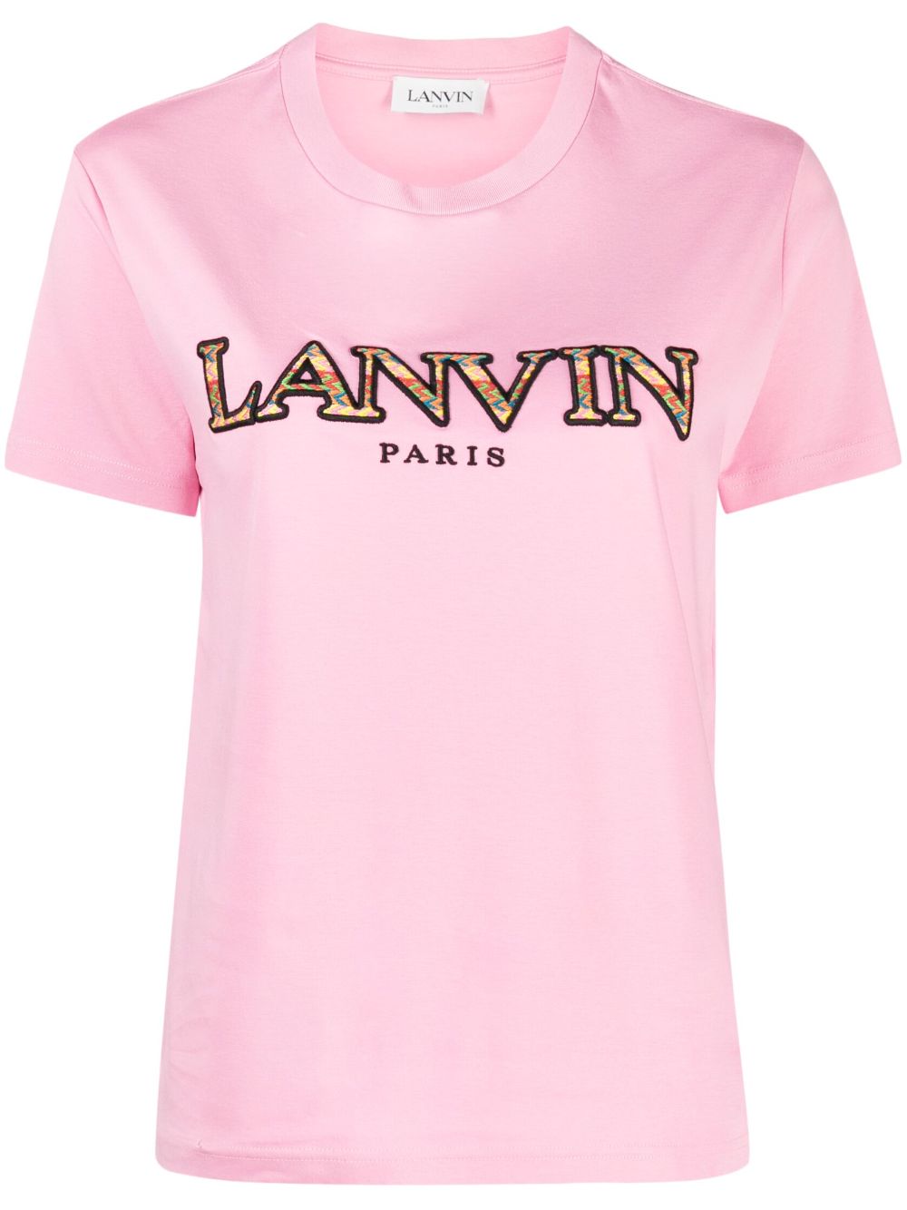 Lanvin T-Shirt mit Logo-Stickerei - Rosa von Lanvin