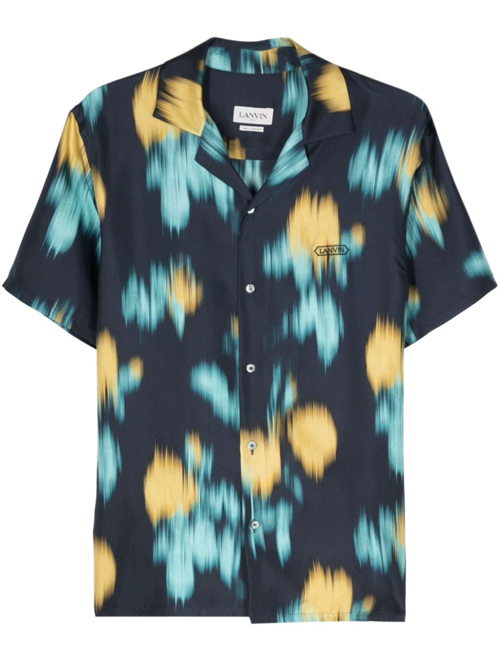 Lanvin Seidenhemd mit abstraktem Muster - Blau von Lanvin