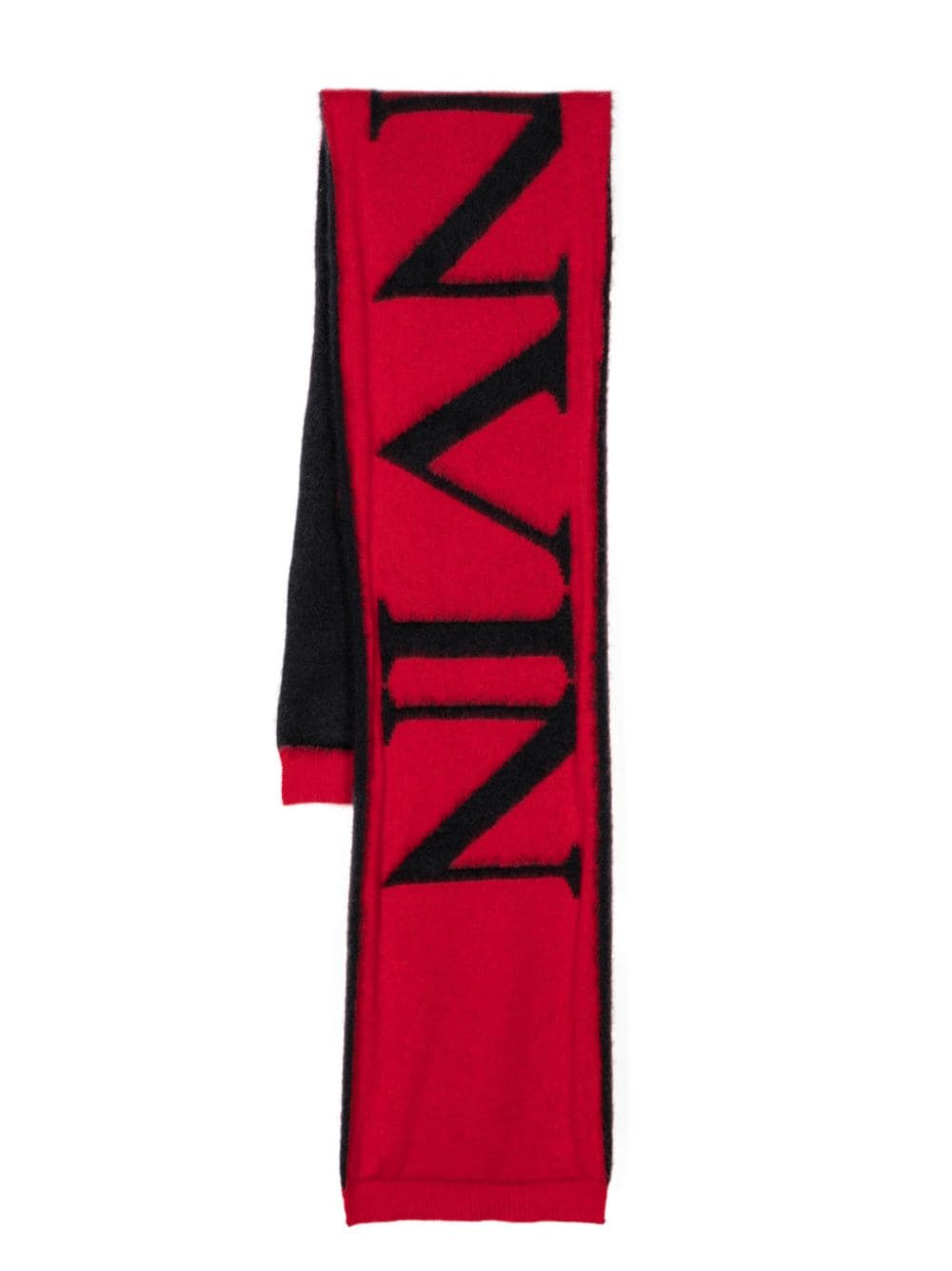 Lanvin Intarsien-Schal mit gebürstetem Effekt - Rot von Lanvin