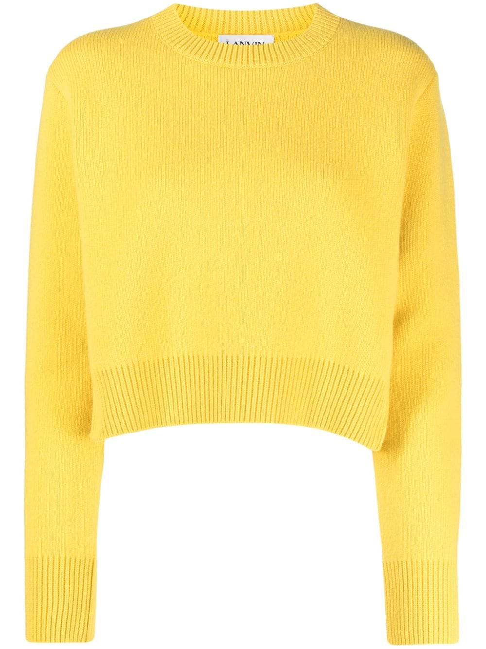 Lanvin Cropped-Pullover mit Rundhalsausschnitt - Gelb von Lanvin