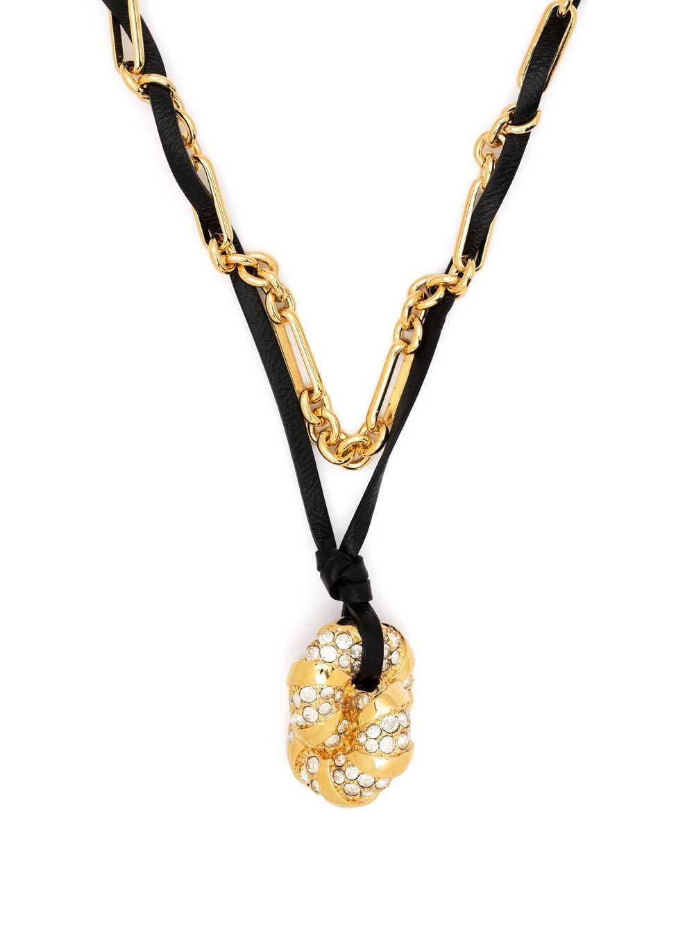 Lanvin Halskette mit Kristallanhänger - Gold von Lanvin