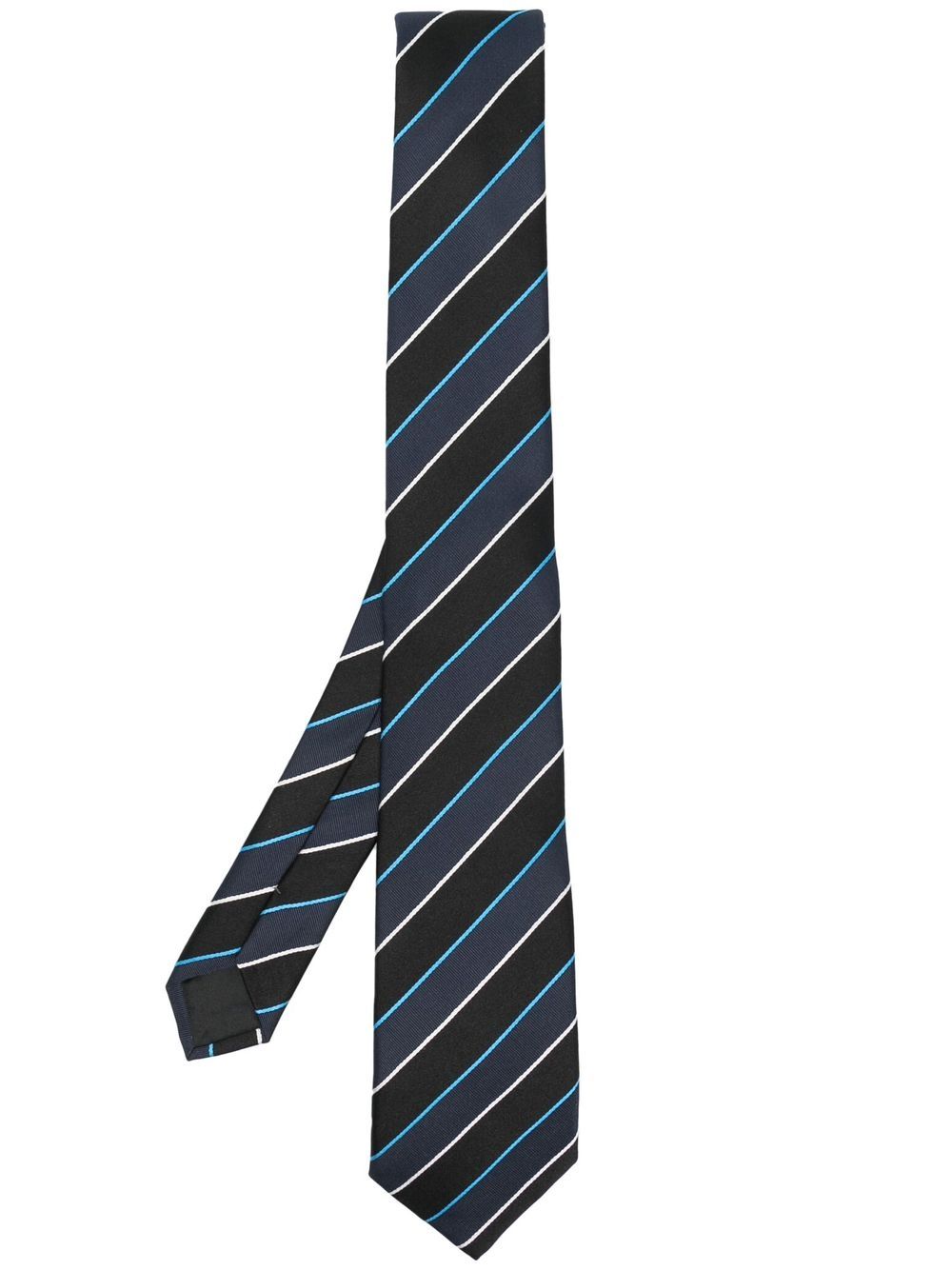 Lanvin Krawatte mit diagonalen Streifen - Schwarz von Lanvin