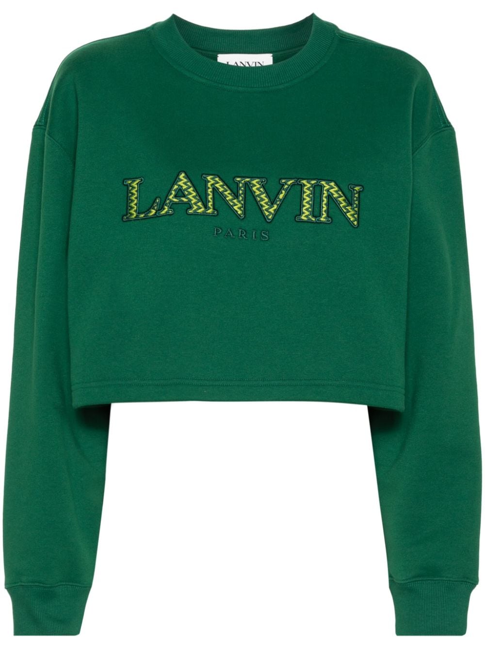 Lanvin Sweatshirt mit Logo-Stickerei - Grün von Lanvin