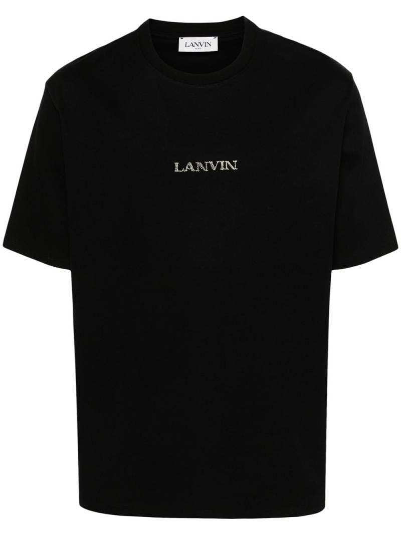 Lanvin T-Shirt mit Logo-Stickerei - Schwarz von Lanvin