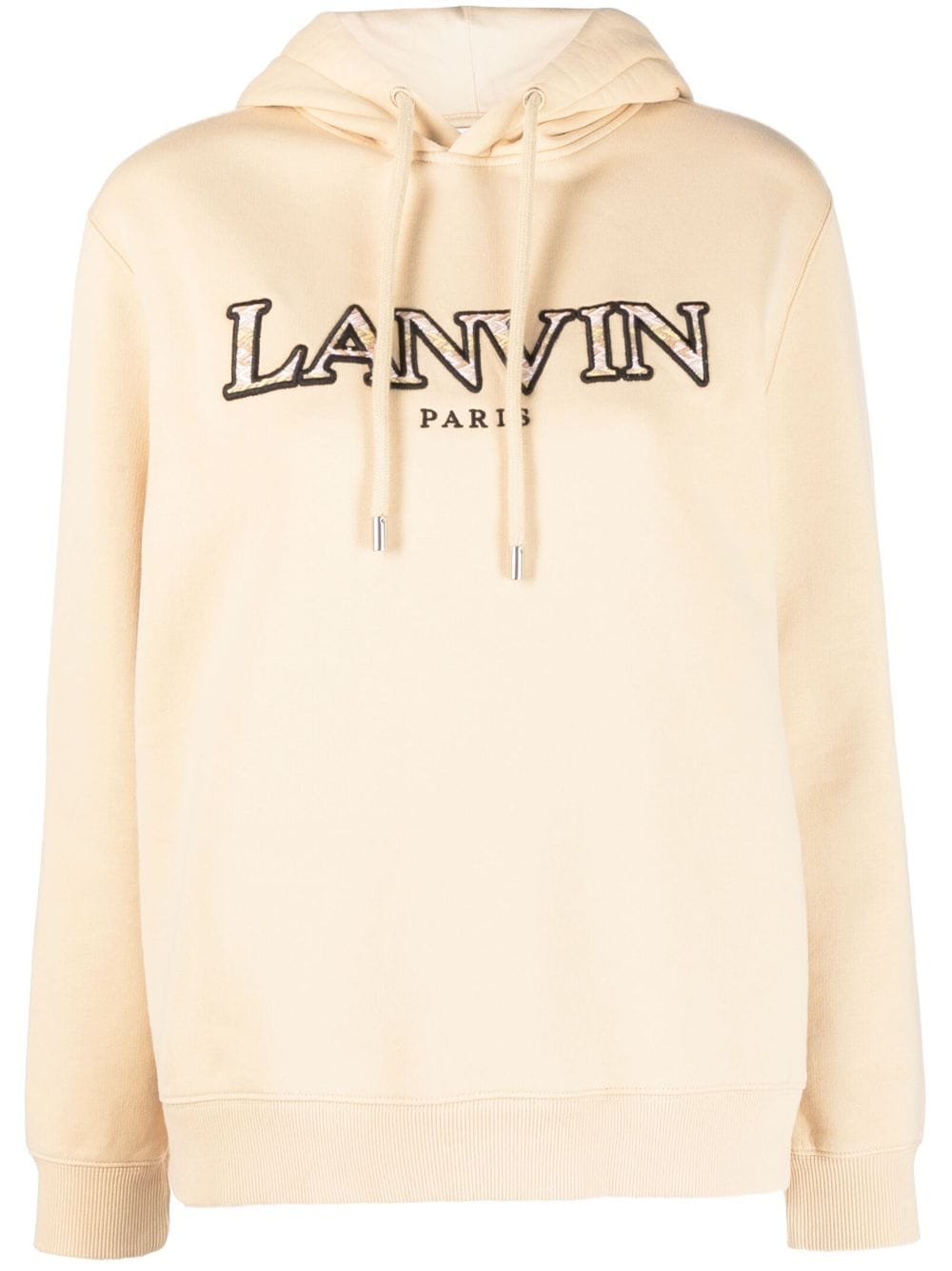 Lanvin Hoodie mit Logo-Stickerei aus Baumwolle - Nude von Lanvin