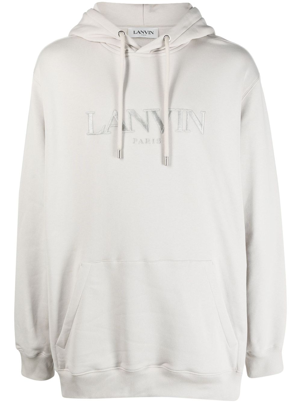 Lanvin Fleece-Hoodie mit Logo-Stickerei - Grau von Lanvin