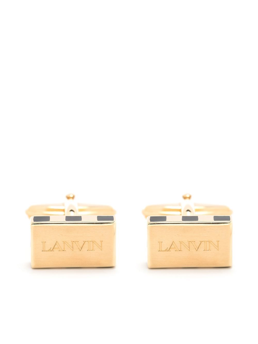 Lanvin Manschettenknöpfe mit Logo-Gravur - Gold von Lanvin