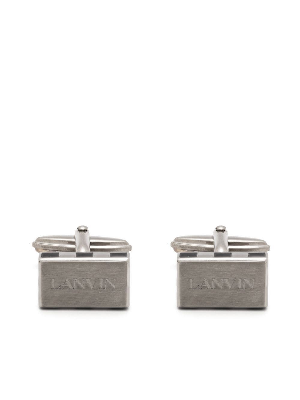 Lanvin Manschettenknöpfe mit Logo-Gravur - Silber von Lanvin