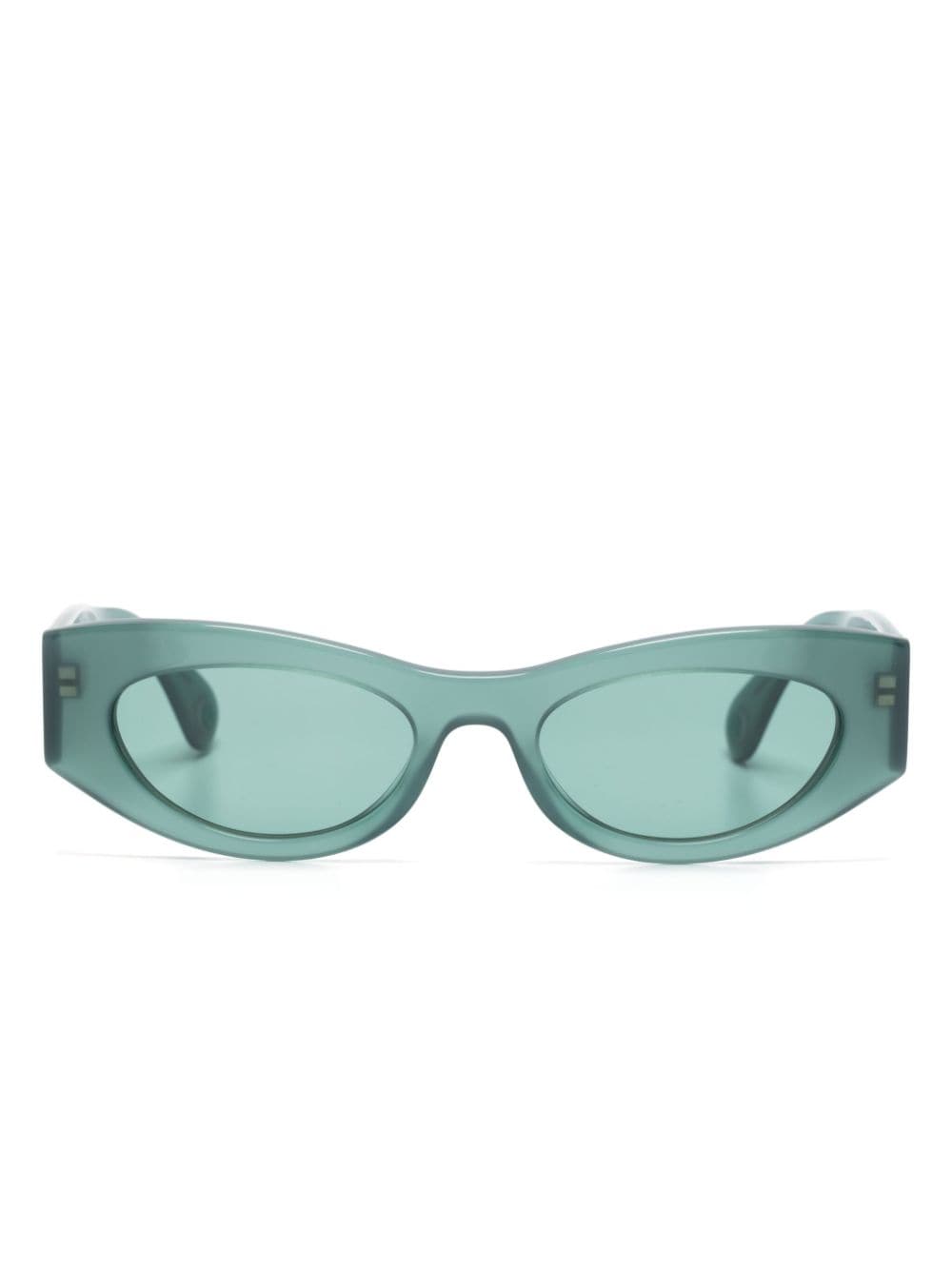 Lanvin Eckige Sonnenbrille mit Logo - Grün von Lanvin