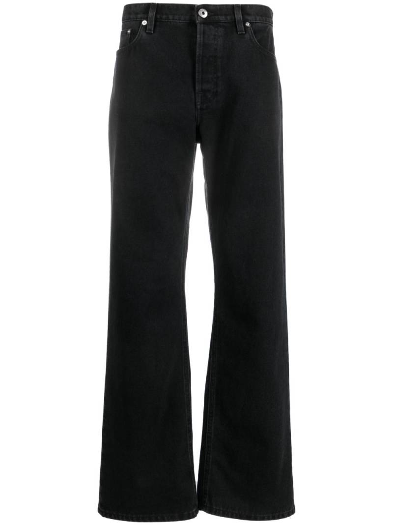 Lanvin Straight-Leg-Jeans mit Logo-Patch - Schwarz von Lanvin