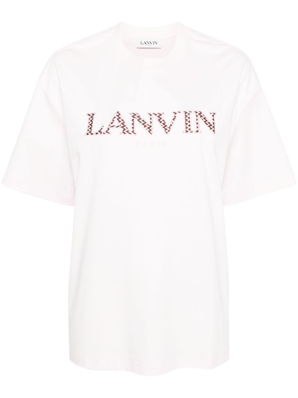 Lanvin T-Shirt mit Logo-Patches - Rosa von Lanvin