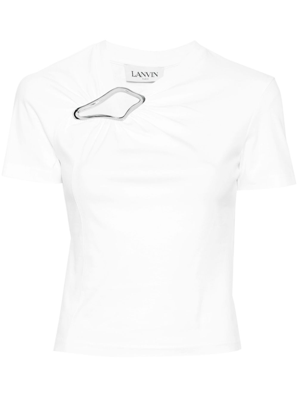 Lanvin T-Shirt mit Metallic-Detail - Weiß von Lanvin