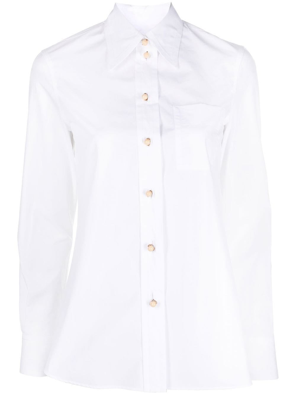 Lanvin Hemd mit spitzem Kragen - Weiß von Lanvin