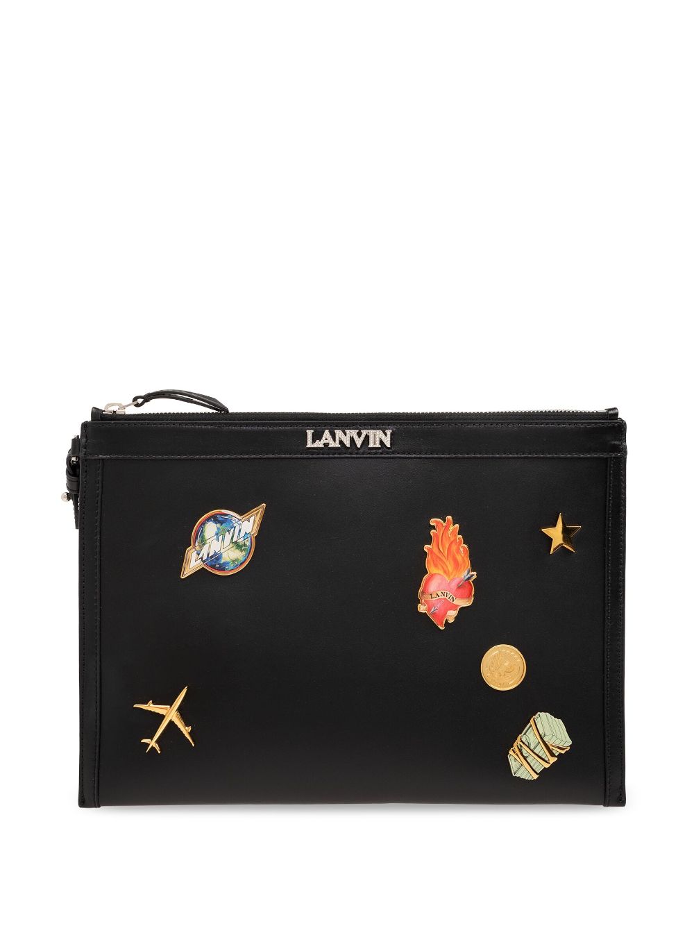 Lanvin x Future Clutch mit Applikation - Schwarz von Lanvin