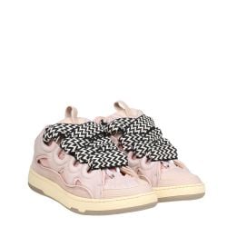 Stylische Pink- Und Weiße Lanvin Curb Sneakers Für Damen von Lanvin