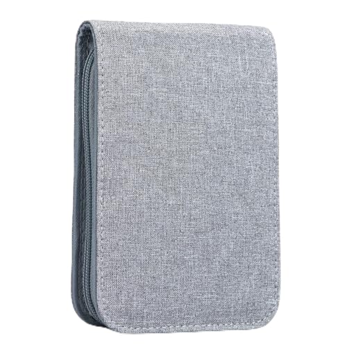 Lanxivi Kleines Federmäppchen mit 12 Schlitzen, grau, 1 Count (Pack of 1), Kompakt von Lanxivi