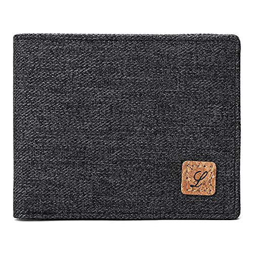 Lanyani RFID-Brieftaschen Bifold Simple, Sack - schwarz, small, Minimalistisch von Lanyani
