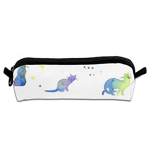 Rainbow Cat Cute Kitten Zipper Pencil Pouch, Zipper File Bag Pen Case, for Office Supplies, Pencil Cases Bulk Kids, Travel Accessories Stationery von Lanyanlei