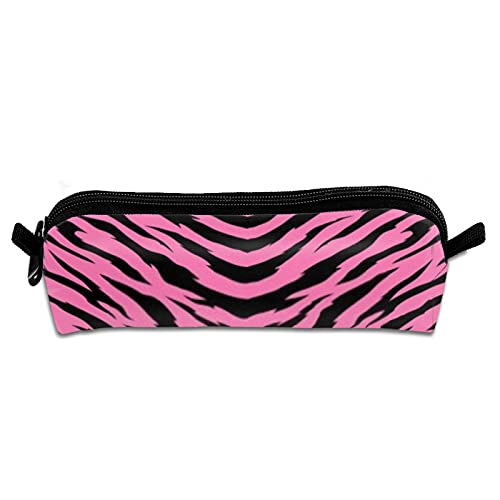 Rosa Zebra Reißverschluss Bleistift Pouch, Reißverschluss Datei Tasche Stifteetui für Bürobedarf, Federmäppchen Bulk Kinder, Reisezubehör Schreibwaren von Lanyanlei