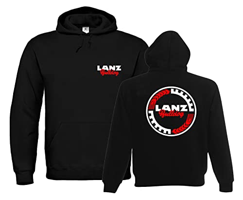 Lanz Bulldog Hoodie Kapuzenpullover Herren Brust- und Rückendruck | Schwarz | Größe XXL Lanz Bulldog Hoodie Kapuzenpullover Herren Brust- und Rückendruck | Schwarz | Größe XXL von Lanz Bulldog