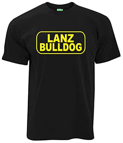 Lanz Bulldog T-Shirt Oldtimer Traktor-Logo Herrenshirt Kurzarm Rundkragen | Schwarz | Größe L von Lanz Bulldog