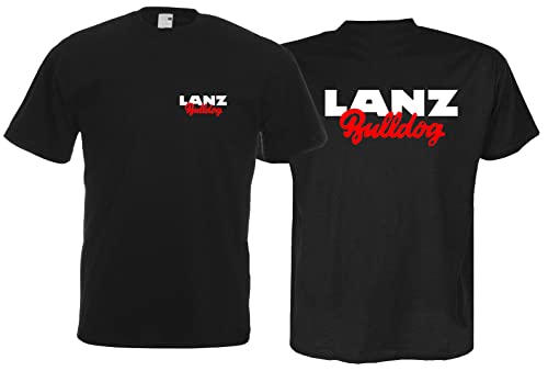 Lanz Bulldog T-Shirt Oldtimer-Motiv Herrenshirt Kurzarm Rundkragen Brust- und Rückendruck | Schwarz | Größe XXL Lanz Bulldog T-Shirt Oldtimer-Motiv Herrenshirt Kurzarm Rundkragen Brust- und Rückendruck | Schwarz | Größe XXL von Lanz Bulldog