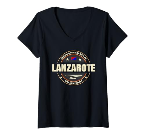 Damen Urlaub Gadgets Reise Souvenir Wandern Inseltrip Lanzarote T-Shirt mit V-Ausschnitt Damen Urlaub Gadgets Reise Souvenir Wandern Inseltrip Lanzarote T-Shirt mit V-Ausschnitt von Lanzarote Souvenir und Urlaub Gadgets