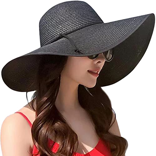 Lanzom Damen s Cap Strand Sonnenhut UPF Wide Brim Strohhut Floppy Faltbare roll up 50+ Style B-Schwarz One Size Lanzom Damen s Cap Strand Sonnenhut UPF Wide Brim Strohhut Floppy Faltbare roll up 50+ Style B-Schwarz One Size von Lanzom
