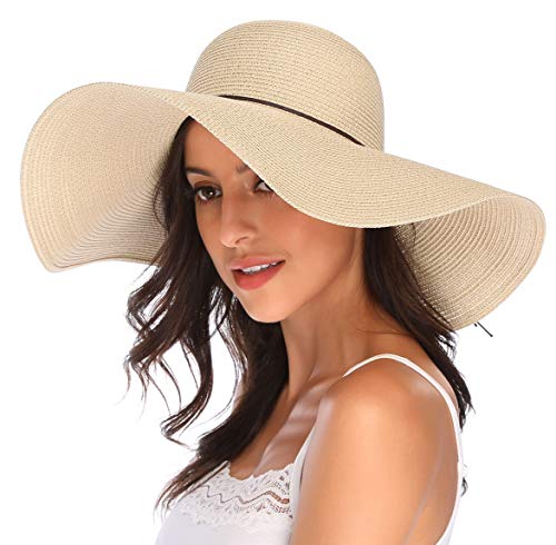 Lanzom Damen s Cap Strand Sonnenhut UPF Wide Brim Strohhut Floppy Faltbare roll up 50+ Style D-beige One Size Lanzom Damen s Cap Strand Sonnenhut UPF Wide Brim Strohhut Floppy Faltbare roll up 50+ Style D-beige One Size von Lanzom
