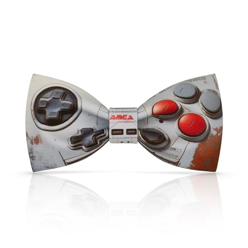 Lanzonia Fliege Herren Lustig Spiel Gamepad Muster Fliegen für Männer Besonders Lustige Videospiel Gemustert Speziell Geek Designfliege für Urlaub Karneval Party Geburtstag von Lanzonia