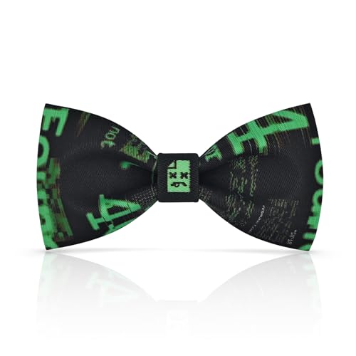 Lanzonia Schwarze Fliege Herren Lustig Computer 404 Seiten Muster Fliegen für Männer Besonders Lustige IT Geek Gemustert Speziell Designfliege für Urlaub Karneval Party Geburtstag von Lanzonia