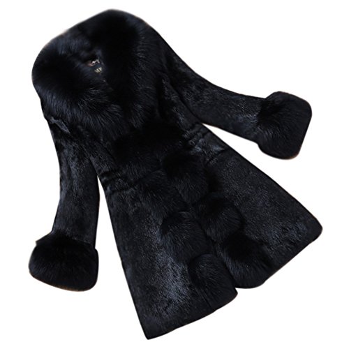 Damen Lang Pelz Mantel Kunstpelz luxuriösen Outwear Parka Faux Fur Jacke Wintermantel Winterparka XL Schwarz Damen Lang Pelz Mantel Kunstpelz luxuriösen Outwear Parka Faux Fur Jacke Wintermantel Winterparka XL Schwarz von LaoZan