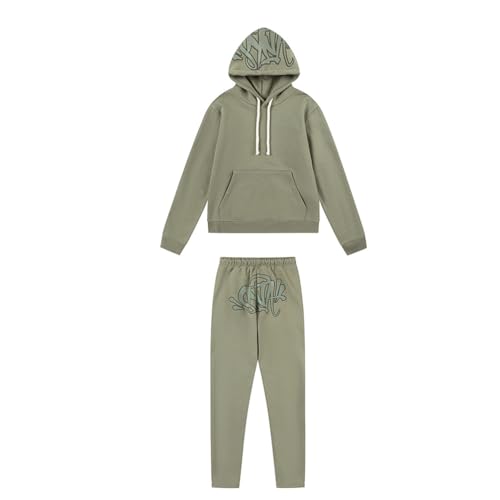 LaoZan 2-teiliges Hoodie Trainingsanzug Outfit Kapuzenpulli und Sweatpants Syna World Jogginganzug Jogginghosen Y2K Hip Hop Streetwear Unisex Freizeitanzug von LaoZan