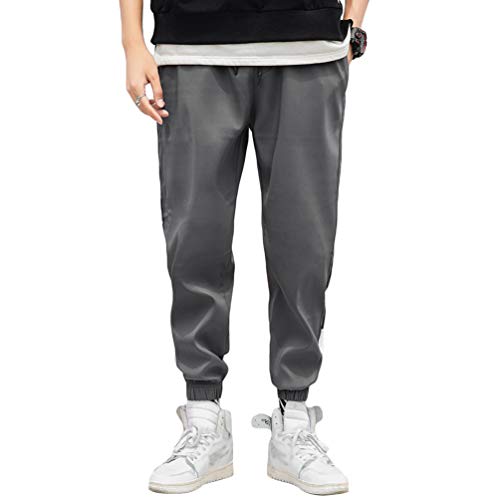 LaoZan Herren Freizeit Tunnelzug Jogginghose Oversize Tarnung Sporthose Stretch Crago Hosen (Grau, Asia L) von LaoZan