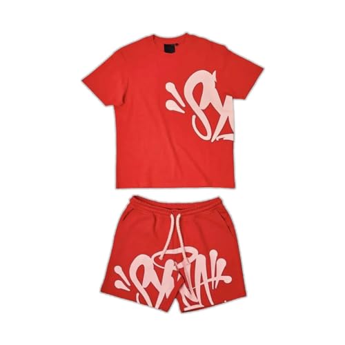 LaoZan Syna World Graphic T-Shirt and Shorts Summer Casual Outfit Pure White Y2K Set von LaoZan