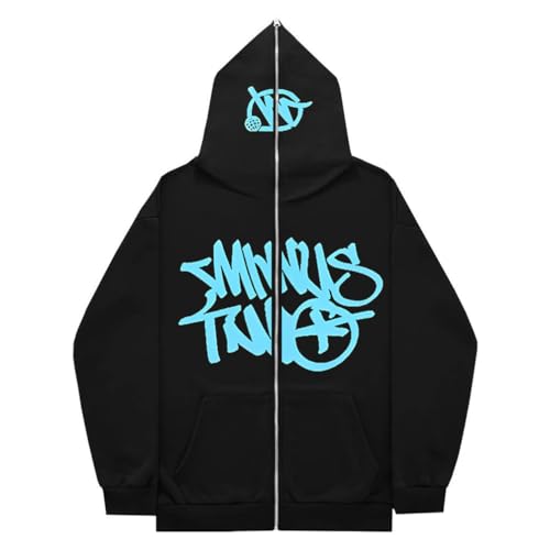 LaoZan Unisex Hoodies Min Two Y2K Hip Hop Kapuzenpullover mit Kängurutasche Casual Jackemit Reißverschluss Langarm Sweatshirt Herbst Winter Warme Oberteile LaoZan Unisex Hoodies Min Two Y2K Hip Hop Kapuzenpullover mit Kängurutasche Casual Jackemit Reißverschluss Langarm Sweatshirt Herbst Winter Warme Oberteile von LaoZan