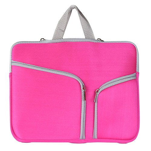 Laptop Tasche/Aktentasche für Laptop/Hülle Tasche Laptophülle Notebooktasche Schutzhülle für Apple Mac Book/ipad/Lenovo/Dell/Samsung/Asus/Acer/Hp 17zoll Rose von LaoZan