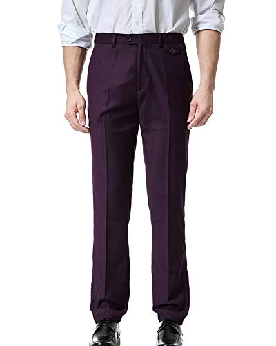 Herren Casual Smokinghosen Anzughosen Formal Business Straight Fit Lila M von LaoZanA