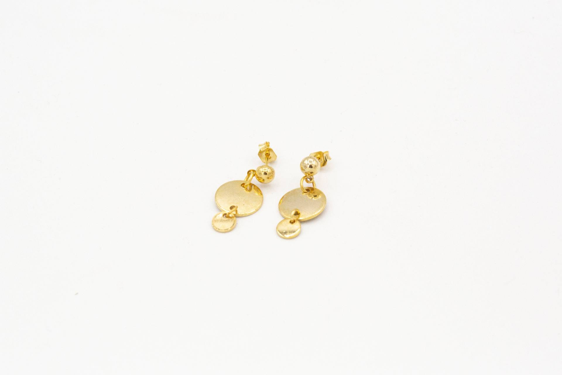 Scheibe Ohrringe, Münzen Goldene Boho Ohrringe Scheibe Ohrringe, Münzen Goldene Boho Ohrringe von LaobabDesign