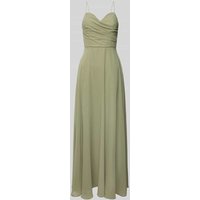 Laona Abendkleid mit Spaghettiträgern in Oliv, Größe 32 von Laona