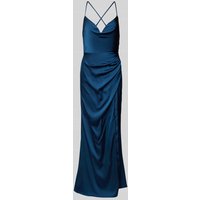 Laona Abendkleid mit Spaghettiträgern in Petrol, Größe 38 von Laona
