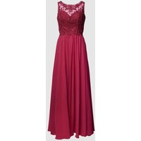 Laona Abendkleid mit floraler Spitze in Pink, Größe 34 von Laona