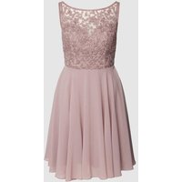 Laona Cocktailkleid in Minilänge mit floraler Spitze in Mauve, Größe 34 von Laona