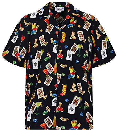 Pacific Legend Original Hawaiihemd, Kurzarm, Poker, Schwarz, 3XL von Lapa