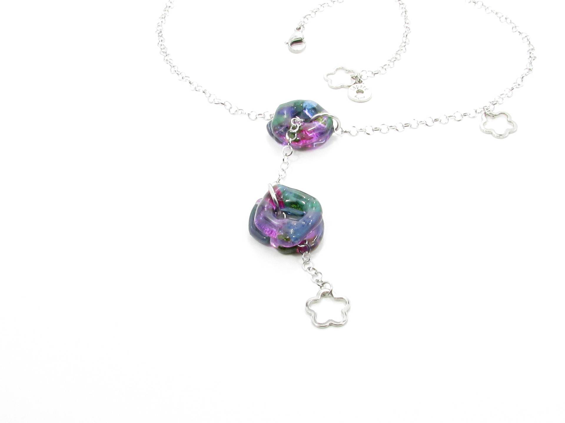 Bunte Verstellbare Halskette, Frau, Hellen Schmuck, Glas Mode-Zubehör, Trend Bunte Verstellbare Halskette, Frau, Hellen Schmuck, Glas Mode-Zubehör, Trend von LapareBijoux