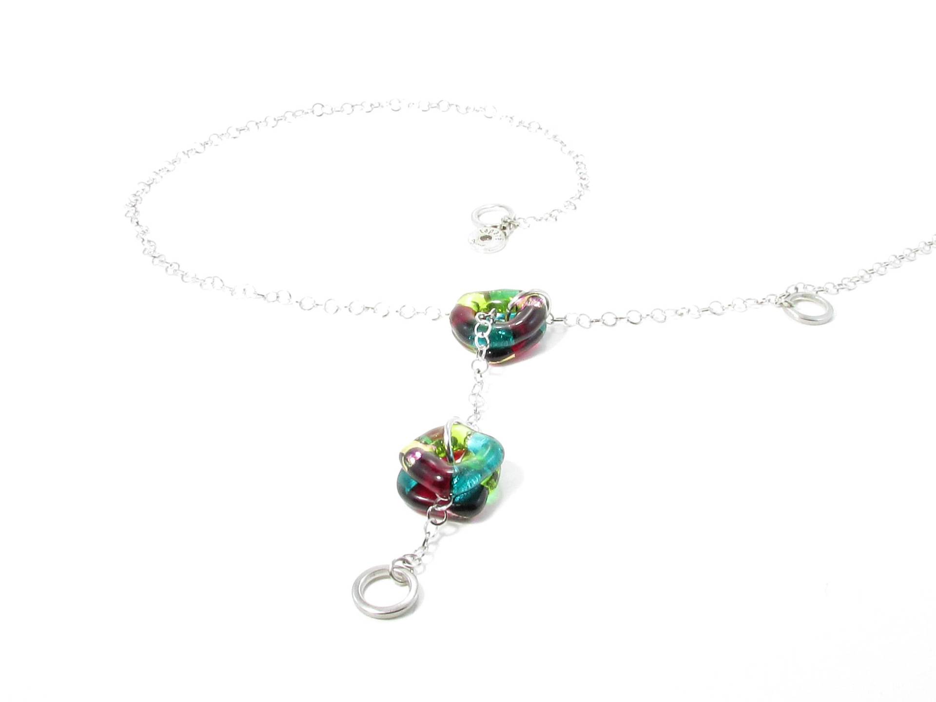 Bunte Verstellbare Halskette, Frau, Hellen Schmuck, Glas Mode-Zubehör, Trend Bunte Verstellbare Halskette, Frau, Hellen Schmuck, Glas Mode-Zubehör, Trend von LapareBijoux